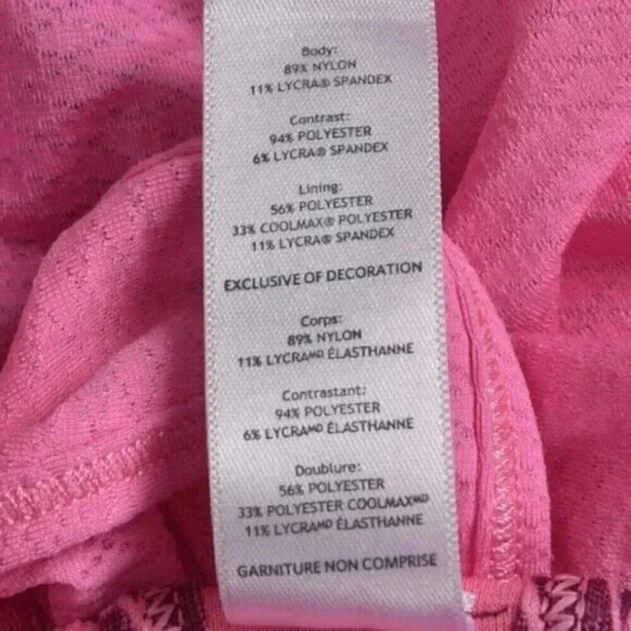 Ivivva Lululemon Double Dutch  Tank Top Pink Athletic Shelf Bra Size 12 - Picture 10 of 11